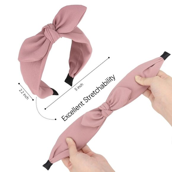 Wide Knotted Bow Headband for Women Girls Hair Accessories Bunny Ears main image 7